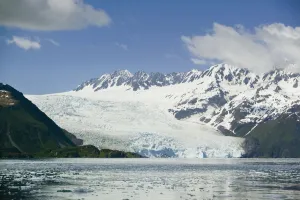 Aialik Glacier Meets Aialik Bay Within The Kenai Fjords National Park Summer Southcentral Aialik Glacier Meets Aialik Bay Within The Kenai Fjords National Park Summer Southcentral