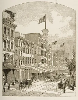 Arch Street Philadelphia Pennsylvania In 1870S. From American Pictures Drawn With Pen And Pencil By Rev Samuel Manning Arch Street Philadelphia Pennsylvania In 1870S. From American Pictures Drawn With Pen And Pencil By Rev Samuel Manning