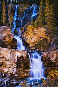 Artist's Choice: Tangle Falls At Dusk, Jasper National Park, Alberta Artist's Choice: Tangle Falls At Dusk, Jasper National Park, Alberta