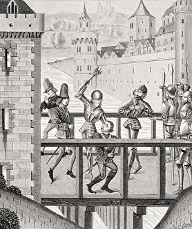 Assassination Of The Duke Of Burgundy John The Fearless 1371 To 1419 On The Bridge Of Assassination Of The Duke Of Burgundy John The Fearless 1371 To 1419 On The Bridge Of