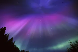 Aurora Corona Over Crow Creek Girdwood During Winter In Southcentral Alaska Aurora Corona Over Crow Creek Girdwood During Winter In Southcentral Alaska