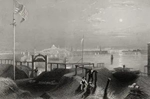 Boston Massachusetts Usa From The Dorchester Heights In The 19Th Century Engraved By J T Willmore After W H Bartlett Boston Massachusetts Usa From The Dorchester Heights In The 19Th Century Engraved By J T Willmore After W H Bartlett