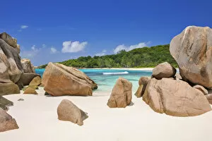 African Places And Things Collection: Boulders on Anse Cocos Beach, La Digue, Seychelles