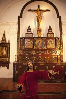 Buenos Aires, Argentina; A Statue Of Jesus In A Jesuit Built Church In 1732 In Recoleta Buenos Aires, Argentina; A Statue Of Jesus In A Jesuit Built Church In 1732 In Recoleta