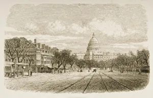 The Capitol Building Washington Dc In 1870S. From American Pictures Drawn With Pen And Pencil By Rev Samuel Manning The Capitol Building Washington Dc In 1870S. From American Pictures Drawn With Pen And Pencil By Rev Samuel Manning