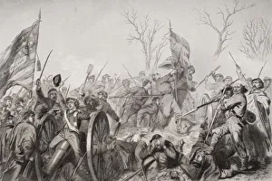 Capture Of A Confederate Flag At Battle Of Murfreesboro 1862. From Painting By Alonzo Chappel Capture Of A Confederate Flag At Battle Of Murfreesboro 1862. From Painting By Alonzo Chappel