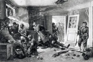 The Last Cartridges At Balan Near Sedan 1870 From 19Th Century Print Of Painting The Last Cartridges At Balan Near Sedan 1870 From 19Th Century Print Of Painting