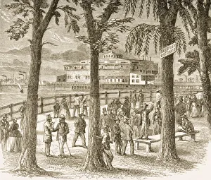 Castle Garden And Battery Park New York In 1870S. From American Pictures Drawn With Pen And Pencil By Rev Samuel Castle Garden And Battery Park New York In 1870S. From American Pictures Drawn With Pen And Pencil By Rev Samuel