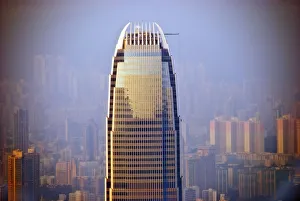China, Top Of Airport Express And Mtr Corporate Building Viewed From Peak; Hong Kong China, Top Of Airport Express And Mtr Corporate Building Viewed From Peak; Hong Kong