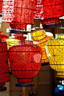 China, Decorative Lanterns In Marketplace; Beijing China, Decorative Lanterns In Marketplace; Beijing