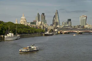 Cityscape Across Waterloo Bridge; London, England Cityscape Across Waterloo Bridge; London, England