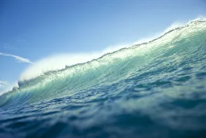 Close-Up Of Shimmery Turquoise Tipped Wave About To Break C1731 Close-Up Of Shimmery Turquoise Tipped Wave About To Break C1731