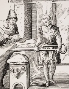 Clothworker. 19Th Century Reproduction Of 16Th Century Woodcut By Jost Amman Clothworker. 19Th Century Reproduction Of 16Th Century Woodcut By Jost Amman