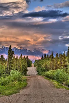 Colorful Clouds At Sunset Over The Wrangell Mountains And Nabesna Road In Wrangell-St Colorful Clouds At Sunset Over The Wrangell Mountains And Nabesna Road In Wrangell-St