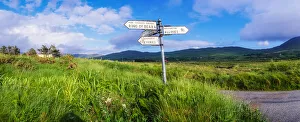 County Cork, Ireland, Near Eyeries, Directional Sign County Cork, Ireland, Near Eyeries, Directional Sign
