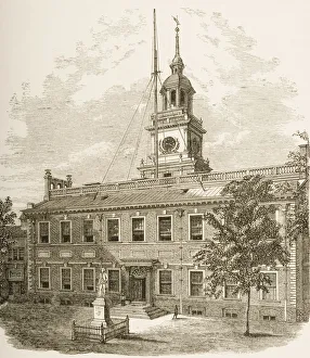 County Court House Or Independence Hall, Philadelphia Pennsylvania In 1870S County Court House Or Independence Hall, Philadelphia Pennsylvania In 1870S