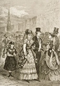 Crowds Strolling Along Fifth Avenue New York In 1870S. From American Pictures Drawn With Pen And Pencil By Rev Samuel Crowds Strolling Along Fifth Avenue New York In 1870S. From American Pictures Drawn With Pen And Pencil By Rev Samuel