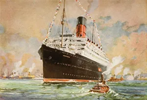 Cunard Line Promotional Brochure For The Franconia Circa 1926-1930. The Ship At Sea Cunard Line Promotional Brochure For The Franconia Circa 1926-1930. The Ship At Sea