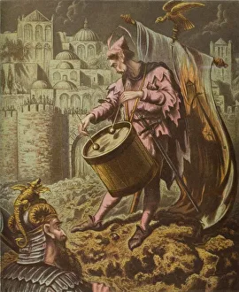 Diabolus's Drummer Before The Walls Of Mansoul. From The Book The Holy War' By John Bunyan Diabolus's Drummer Before The Walls Of Mansoul. From The Book The Holy War' By John Bunyan