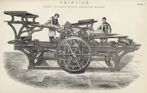 Double Cylinder Gripper Perfecting Machine Printing Press From The National Encyclopaedia Double Cylinder Gripper Perfecting Machine Printing Press From The National Encyclopaedia