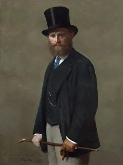 Edouard Manet, 1832 - 1883, French artist. After a work in The Art Institute of Chicago by Henri Fantin-Latour Edouard Manet, 1832 - 1883, French artist. After a work in The Art Institute of Chicago by Henri Fantin-Latour