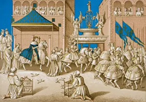 Entry Of Charles Vii Into Paris Copy Of A Miniature From Monstrelets Chronicles Entry Of Charles Vii Into Paris Copy Of A Miniature From Monstrelets Chronicles