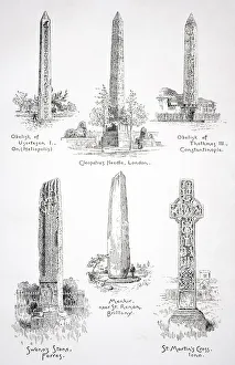 Famous Monoliths At Heliopolis London Istanbul Forres Saint Renan And Iona From The Modern Cyclopedia Vol Vi 1903 Famous Monoliths At Heliopolis London Istanbul Forres Saint Renan And Iona From The Modern Cyclopedia Vol Vi 1903