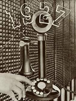 The Story Of 25 Eventful Years In Pictures Published in 1935 Collection: First Automatic Telephone Exchange Opened At Holborn, London, England In 1927