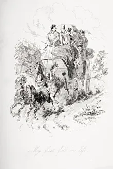 My First Fall In Life. Illustration From The Charles Dickens Novel David Copperfield By H My First Fall In Life. Illustration From The Charles Dickens Novel David Copperfield By H