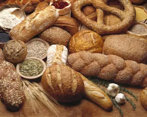Food - Various Types Of Breads And Some Of Their Ingredients Food - Various Types Of Breads And Some Of Their Ingredients