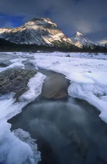 Freezing Mountainous River, Banff, Alberta, Canada Freezing Mountainous River, Banff, Alberta, Canada