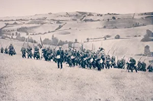 French Infantry Advancing Through Farmland In North-Eastern France French Infantry Advancing Through Farmland In North-Eastern France