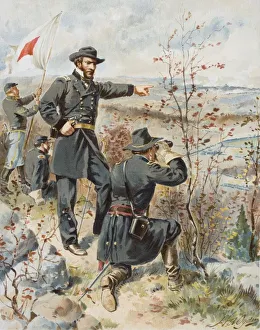 General Sherman At Kenesaw Mountain During The Battle Of Allatoona Pass October 4 1864 General Sherman At Kenesaw Mountain During The Battle Of Allatoona Pass October 4 1864