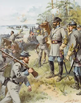 General Stonewall Jackson At The First Battle Of Bull Run August 17 1861 Artist H General Stonewall Jackson At The First Battle Of Bull Run August 17 1861 Artist H