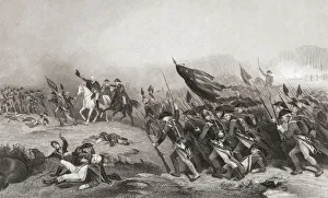 George Washington encourages his troops at the Battle of Princeton, January 3 George Washington encourages his troops at the Battle of Princeton, January 3