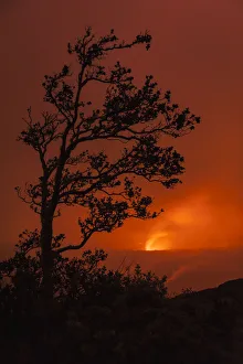 The Glow Of Pele Shines Through Clouds At Night At The Kilauea Caldera And Halemaumau The Glow Of Pele Shines Through Clouds At Night At The Kilauea Caldera And Halemaumau