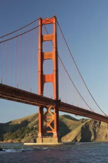 Golden Gate Bridge From Fort Point At The Entrance To San Francisco Bay, Marin Headlands Visible In Background Golden Gate Bridge From Fort Point At The Entrance To San Francisco Bay, Marin Headlands Visible In Background