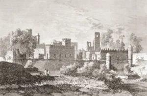 Gondar, Ethiopia. Fasilides Palace Circa 1880. From A 19Th Century Illustration Gondar, Ethiopia. Fasilides Palace Circa 1880. From A 19Th Century Illustration