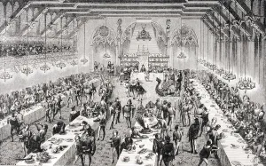 Grand Ceremonial Banquet At The French Court In 14Th Century Grand Ceremonial Banquet At The French Court In 14Th Century