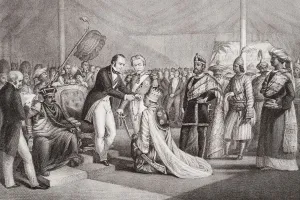 Grand Durbar At Cawnpore After The Suppression Of The Sepoy Revolt. Lord Canning Investing The Loyal Rajahs With Grand Durbar At Cawnpore After The Suppression Of The Sepoy Revolt. Lord Canning Investing The Loyal Rajahs With