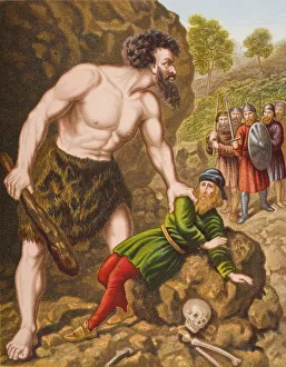 Great-Heart And His Companions Attack Giant Slay-Good. From The Book The Pilgrim's Progress By John Bunyan Great-Heart And His Companions Attack Giant Slay-Good. From The Book The Pilgrim's Progress By John Bunyan