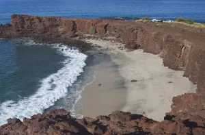 Hawaii, Lanai, Sweetheart Beach Viewed From Above Hawaii, Lanai, Sweetheart Beach Viewed From Above