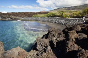 Hawaii, Maui, The remote Keawanaku Beach on the south side of Maui Hawaii, Maui, The remote Keawanaku Beach on the south side of Maui