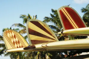 Hawaii, Oahu, Colorful Hawaiian Design Surfboards Fins Hawaii, Oahu, Colorful Hawaiian Design Surfboards Fins