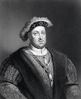 Henry Viii 1491 To 1547 King Of England Engraved By W. Holl From A 19Th Century Print Henry Viii 1491 To 1547 King Of England Engraved By W. Holl From A 19Th Century Print