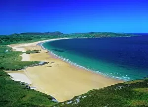 Images Dated 21st March 2007: High Angle View Of A Coastline, Portsalon Beach, County Donegal, Republic Of Ireland