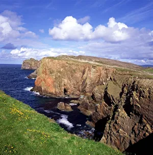 High Angle View Of Rock Formations At The Coast, Tory Island, County Donegal, Republic Of Ireland High Angle View Of Rock Formations At The Coast, Tory Island, County Donegal, Republic Of Ireland
