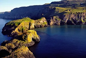 High Angle View Of Rock Formations In The Sea, County Antrim, Northern Ireland High Angle View Of Rock Formations In The Sea, County Antrim, Northern Ireland