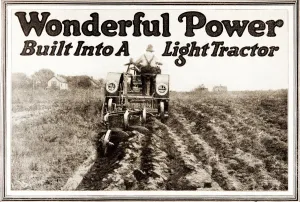 Historic Tractor Advertisement From Early 20th Century Historic Tractor Advertisement From Early 20th Century