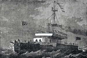 Hms Devastation At The Queen's Jubilee Naval Review In 1887 From Illustrated London News July 1887 Hms Devastation At The Queen's Jubilee Naval Review In 1887 From Illustrated London News July 1887